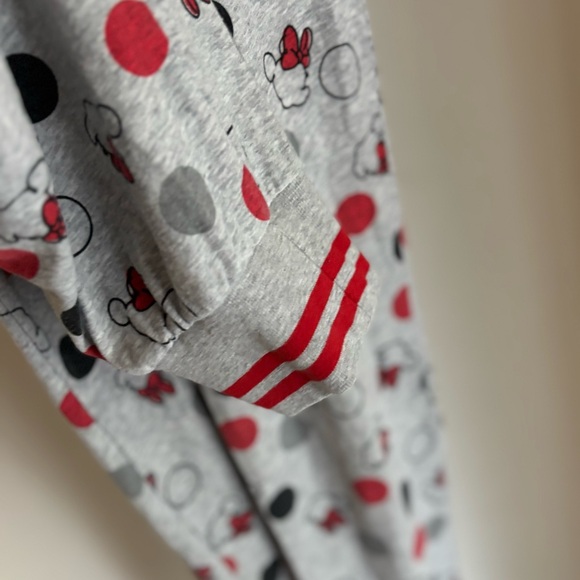Disney Minnie Mouse Gray Polka Dot Drawstring Jogger Style Pajama Pants, L - Picture 4 of 6